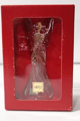 Vintage Mikasa Christmas Cherub Crystal Ornament Praying Angel Heavenly Music — 第 1/4 张图片