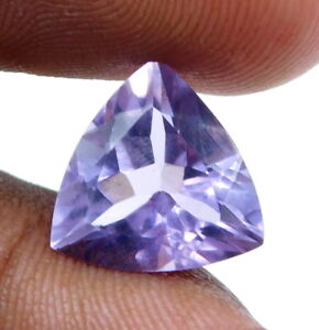 4.50 Cts Natural Pink Amethyst Trillion Cut Loose Gemstone 12 MM USED RING H3078