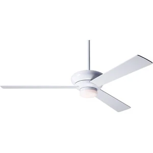 Modern Fan Company Altus Gloss White 52" Ceiling Fan with LED Light and Remote - Picture 1 of 1