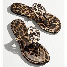 tory burch women's miller leopard print thong sandals
