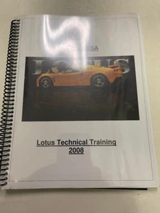 Lotus Coches Eeuu Lotus Técnico Entrenamiento Manual 2008 OEM Raro - Imagen 1 de 8