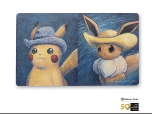 Pikachu & Eevee Self-Portraits Playmat - Pokemon Center x Van Gogh Museum - Bild 1 von 2