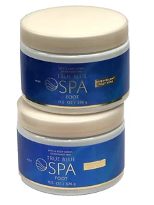 NEW 2 BATH & BODY WORKS TRUE BLUE SPA FOOT EFFERVESCENT FOOT SOAK 11.5 OZ JAR - Picture 1 of 4
