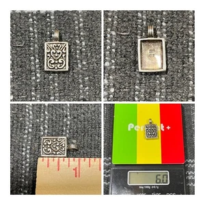 Designer CFJ .925 Ornate Rectangular Necklace Pendant 6 Grams !! - Picture 1 of 7