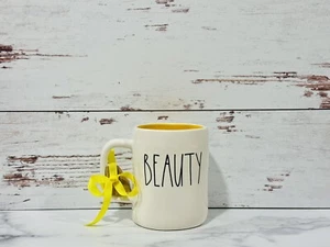 Rae Dunn By Magenta X Beauty & The Beast Belle BEAUTY Yellow Interior Mug - Picture 1 of 2