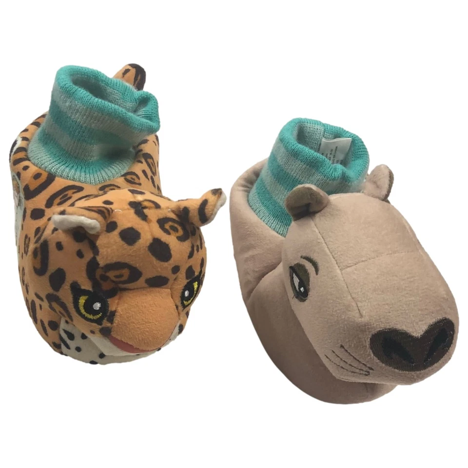 Zapatillas de casa Encanto para niñas pequeñas guepardo e hipopótamo Foto 1 de 3