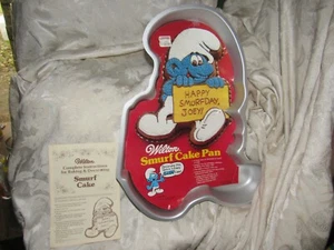 Vintage 1983 Wilton Smurf Cake Pan! 2105-5435! Includes Label + Directions! - Picture 1 of 2