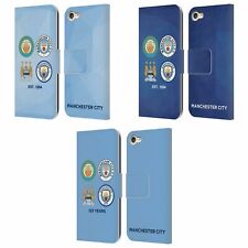 MAN CITY FC HISTORIC CREST EVOLUTION LEATHER BOOK CASE FOR APPLE iPOD TOUCH MP3