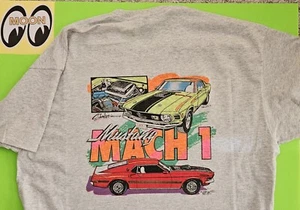 Ford 1969-70 Mach 1 Mustang Mens Dryblend Gray T shirt  - Picture 1 of 2