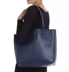 Neu mit Etikett Kate Spade Beuteltasche genarbtes Leder Bogen wendbar blau und pink metallic - Bild 1 von 7