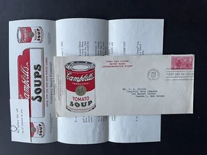 US 1952 FDC +Betty Ross #1004 +Tomato Soup Cachet +Matching Letter Enclosure - Picture 1 of 1