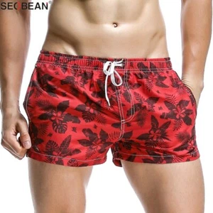 3Pack Print Shorts Style Seaside Beach Shorts Quick Dry Beachwear Men's Trunks - Picture 1 of 30
