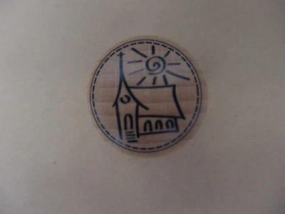 3 cm Butterer Stempel rund  - Kommunion / Konfirmation / Taufe - Kirche + Sonne - Bild 1 von 3