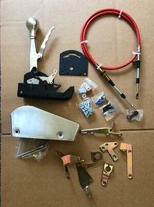 Chevy Ford Mopar Automatic Gated Shifter Universal Kit Th350 Th400 C4 C6 - Picture 1 of 11
