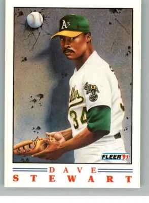 Fleer Pro-Visions 1991 Inserto Dave Stewart ***Tarjeta 4 #** Oakland A's ** Calificable Foto 1 de 2