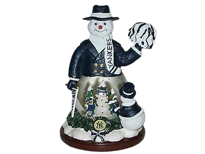 Memory Company New York Yankees  MLB Statue 2000 SNOWMAN CHEER NEW BOX  - Image 1 of 2
