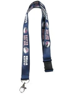 Boston Red Sox Hello Kitty Blue Lanyard ID Badge Key Holder MLB Girls Women - Picture 1 of 1