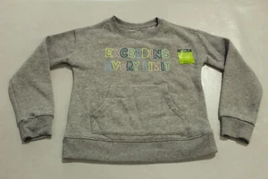 Tek Gear Girl's Ultrasoft Fleece Graphic Sweatshirt LV5 Light Gray Small (7) NWT - Picture 1 of 3