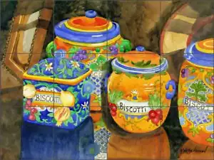 Murale Ceramica Piastrella Biscotti Backsplash Robin Wethe Altman Arte Cucina RWA026 - Foto 1 di 1