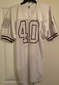 Vintage NCCU NC CENTRAL Football Jersey Team Issued Player Game White #40 Large - Picture 1 of 12
