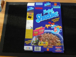 ONE EMPTY CEREAL PACKET SHREDDIES TOY STORY POSTAGE COST DUE TO SIZ EBUT CAN GET - Picture 1 of 2