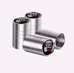 4x AUDI Ventilkappen Logo Emblem Auto Motorrad Valve * NEU - Picture 1 of 1