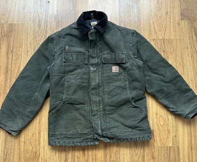 Carhartt Arctic Jacket Nylon Quilt Lined Mens Medium C26 MOS Moss Green - Image 1 of 4