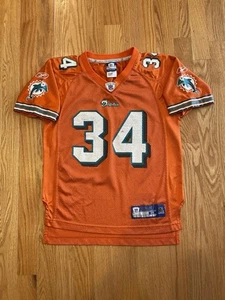 Vintage Miami Dolphins Ricky Williams Jersey Youth Medium 10-12 Orange Reebok - Picture 1 of 14