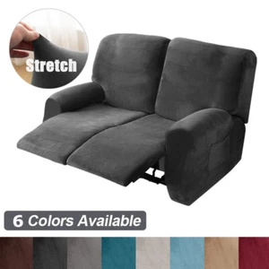 Funda de sofá reclinable de terciopelo elástico con sofá reclinable de 2 plazas EE. UU. - Imagen 1 de 62
