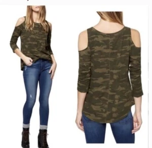 Sanctuary Brand Camo Top Size Medium - Picture 1 of 5