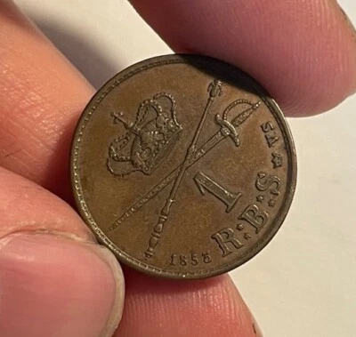 Denmark - 1853 Copper Rigsbankskilling - Nice Coin - Image 1 of 4