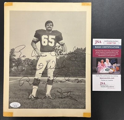 Dave Butz Signed B&W Photograph JSA Cert w/COA 8x10 NFL Washington Redskins #65! - Image 1 of 4