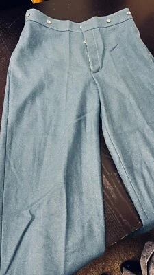 Recreación de la Guerra Civil, Pantalón Unión Edición Lana Azul Cielo 34" W - NUEVO, sin usar Foto 1 de 4