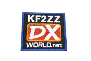 Patch Rufzeichen und DX World Netzgröße 95x83cm Klett für Amateurfunker - Bild 1 von 14