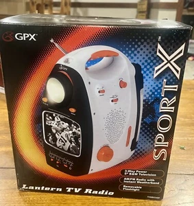 GPX 5" Black & White TV AM FM Weatherband Radio Flashlight Lantern Camping NIB - Picture 1 of 7