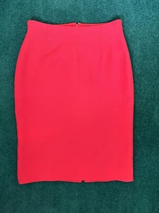 Christian Dior Red Wool/Silk Women’s Slim Pencil Skirt Sz 12 EUC - Picture 1 of 16