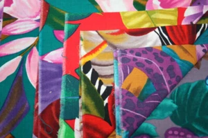 4 FAT QUARTERS FROM KEEPSAKE QUILTING - BLUE HAWAII - 100% COTTON FABRIC - Picture 1 of 3