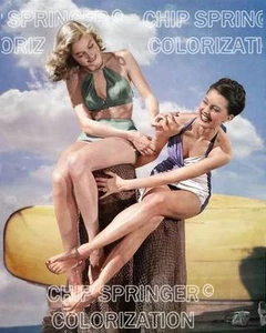 GLORIA GRAHAME & CYD CHARISSE | 8x10 SEXY CHEESECAKE Color Photo @ CHIP SPRINGER - Picture 1 of 1