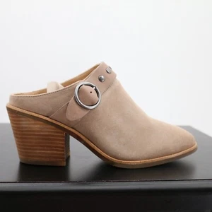 Sofft Adena SF0066805 Clogs Women's Size 8.5 M Tan Suede Slip On Block Heel - Picture 1 of 11