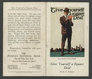 Hoosick Falls NY: 1921 PEOPLES NATIONAL BANK Advertising Illus. EDWARD PENFIELD - Picture 1 of 2