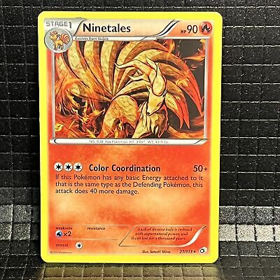 Ninetales #21/113 Legendary Treasures Pokemon Rare  Card