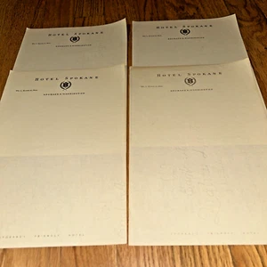 Vintage Stationery HOTEL SPOKANE, Spokane Washington 4 Sheets - Picture 1 of 3