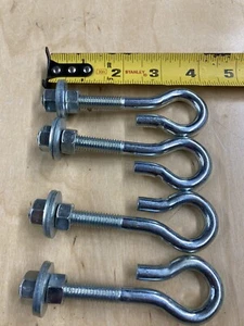 (4) Bulloni Appendiabiti/Gancio/Oscillazione/Tensione J 3/8"" X 4"" con Dado Lavatrice - Foto 1 di 3