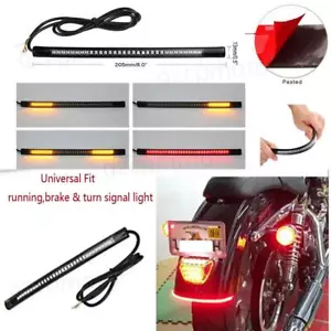 Tira LED universal 48LED luces de señal de giro de parada de freno trasero para Harley Davidson - Imagen 1 de 16