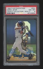 PSA 8  Derek jeter 1999 FLAIR SHOWCASE LEGACY COLLECTION ROW 2   #ED 49/99  HOF