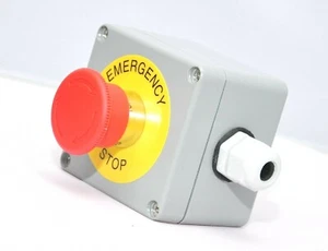 New Telemecanique E-Stop Pushbutton Waterproof Metal Case Control Station IP66  - Picture 1 of 11