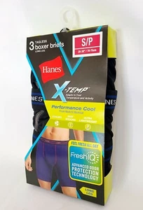 Ropa interior corta boxer pierna larga Hanes para hombre X-Temp Performance fresca (3 pares) talla S - Imagen 1 de 5