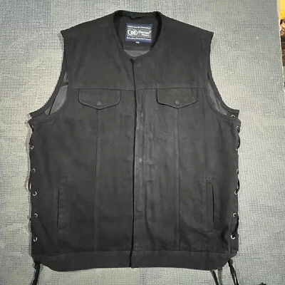 Colete jeans Daniel Smart Tork motocicleta preto tamanho 4XL - Imagem 1 de 4