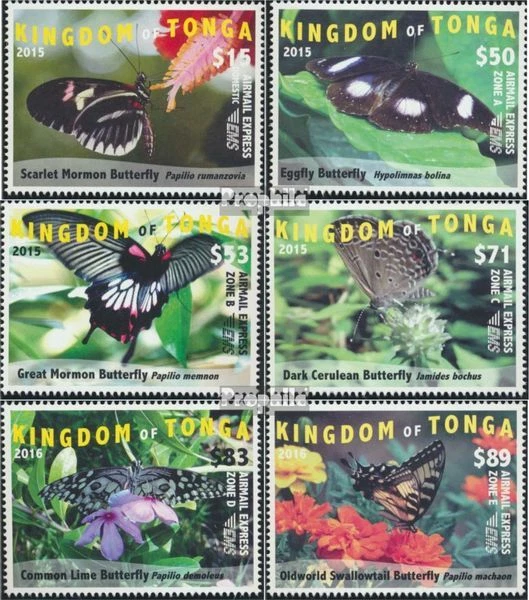Tonga 2044-2049 MNH 2015 Butterflies - Image 1 of 1