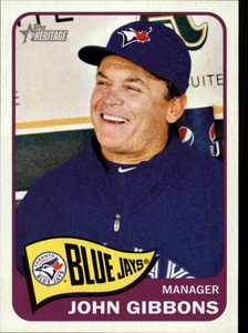 2014 Topps Heritage Toronto Blue Jays Baseball Card #158 John Gibbons MG
